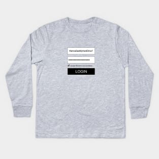 Wanna See My Hard Drive Kids Long Sleeve T-Shirt